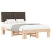 vidaXL Estrutura de Cama com Cabeceira Estofada Cinzento-acastanhado