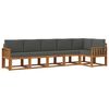 vidaXL Conjunto de Sof&aacute;s para Exterior 6 unid. Natural e Antracite