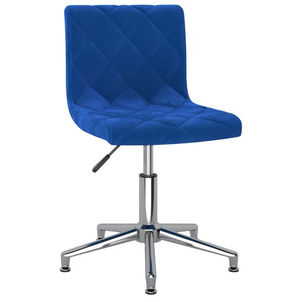 vidaXL Cadeiras de jantar girat&oacute;rias 2 pcs veludo azul