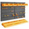 vidaXL Parede para ferramentas 26 suportes ferramentas 646x385 mm PP