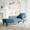 vidaXL Chaise lounge c/ almofada/apoio de bra&ccedil;os direito veludo azul