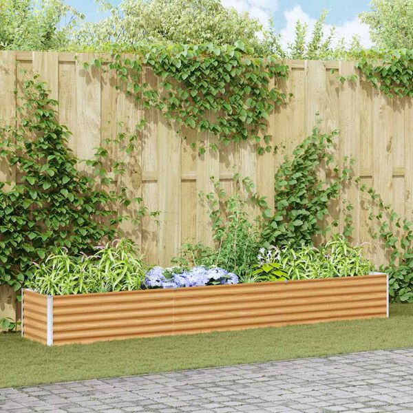 vidaXL Canteiro de jardim elevado 290 x 50 x 36 cm A&ccedil;o Galvanizado