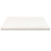 vidaXL Tampo de mesa quadrado 50x50x2,5 cm pinho maci&ccedil;o branco