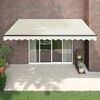 vidaXL Toldo retr&aacute;til autom&aacute;tico 4,5x3 m cor creme