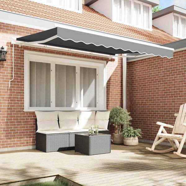 vidaXL Estrutura de Toldo Manual Branco 3 x 2 m Metal