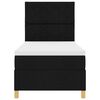 vidaXL Cama Box com colch&atilde;o com cabeceira Preto 100 x 200 cm tecido