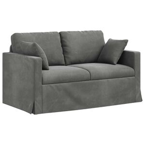 vidaXL Sof&aacute; Cinza Escuro 138 x 78 x 80 cm Veludo