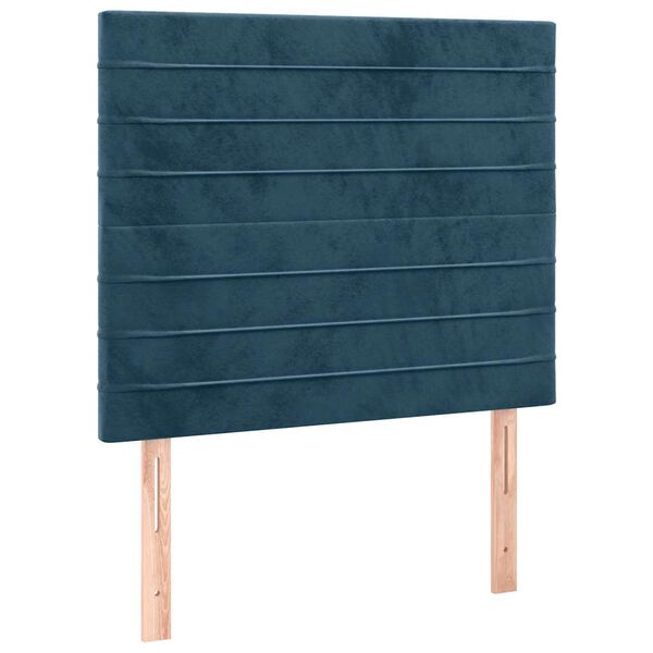 vidaXL Cabeceira Azul Escuro 80x5x118/128 cm Veludo