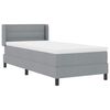 vidaXL Cama Box com colch&atilde;o Cinzento-claro 200 x 90 cm Poli&eacute;ster