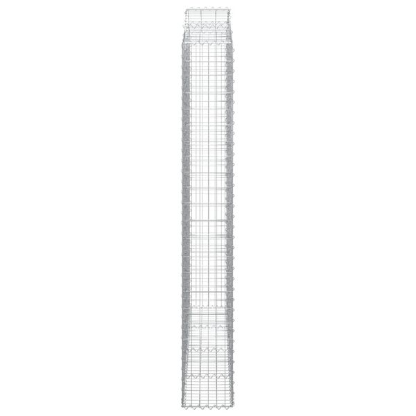vidaXL Cesto gabi&atilde;o arqueado 200x30x220/240 cm ferro galvanizado
