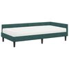vidaXL Estrutura de Cama de Canto com Colch&atilde;o 2 pcs Verde Veludo