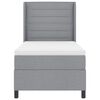 vidaXL Cama Box com colch&atilde;o Cinzento-claro 90 x 200 cm tecido
