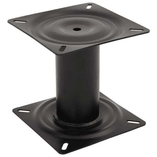 vidaXL Pedestal para assento de barco 18 cm a&ccedil;o preto