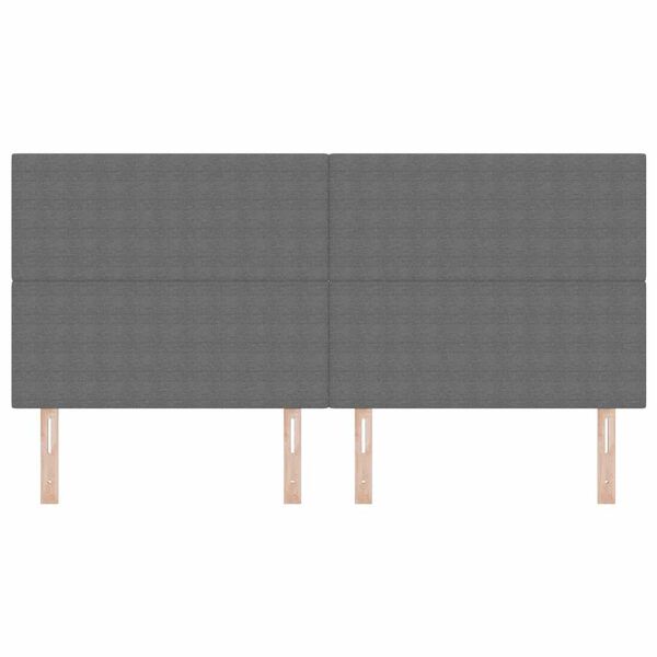 vidaXL Cabeceira com cabeceira Cinzento-claro 200 cm Couro Sint&eacute;tico