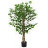 vidaXL Planta de Ficus artificial 788 folhas 120 cm verde