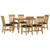 vidaXL Conjunto de sala de jantar 7 unid. Preto