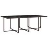 vidaXL 13 pcs conjunto jantar exterior com almofad&otilde;es vime PE castanho