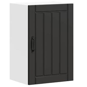 vidaXL Arm&aacute;rio de parede da cozinha Lucca derivados de madeira preto