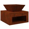 vidaXL Fire Pit Ferro Enferrujado 50 x 50 x 40 cm