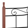 vidaXL Estrutura de cama 200x200cm metal/madeira carvalho maci&ccedil;a preto