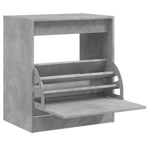 vidaXL Sapateira 60x42x69 cm derivados de madeira cinzento cimento