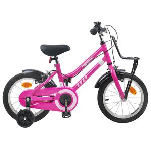 vidaXL Bicicleta Infantil 12 Polegadas para 2-4 anos Rosa e Preto