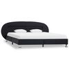 vidaXL Estrutura de cama c/ LEDs 180x200 cm couro artificial preto