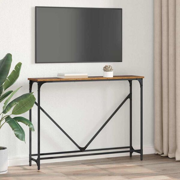 vidaXL Aparador Madeira Antiga 102 x 23 x 75 cm Madeira processada