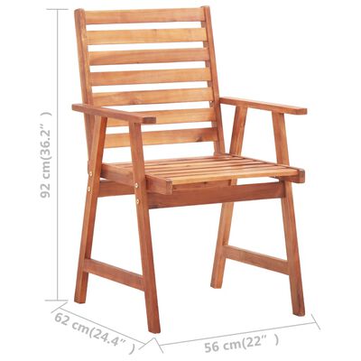vidaXL Cadeiras jantar p/ jardim 4 pcs madeira de acácia maciça