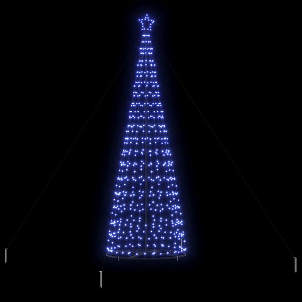 vidaXL &Aacute;rvore de Natal LED com 800 LEDs com suporte Azul 400 cm Ferro