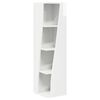 vidaXL Arm&aacute;rio de canto Branco Brilhante 27,5x27x102cm