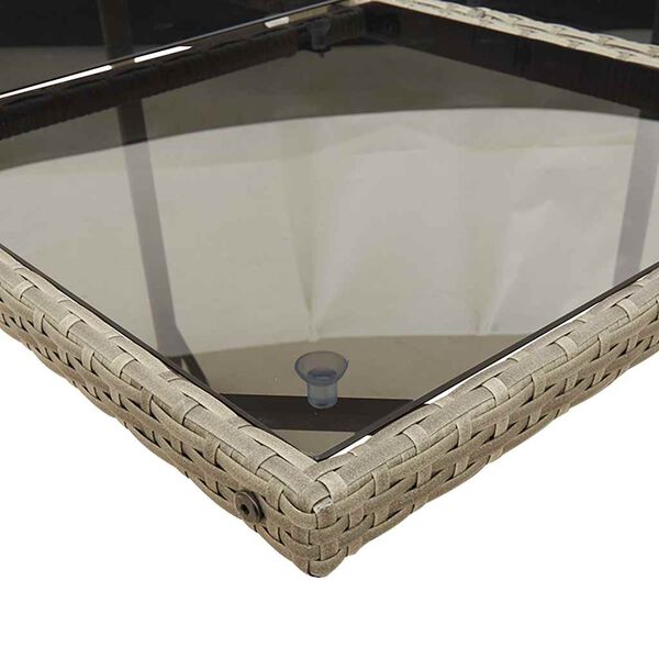 vidaXL 13 pcs conjunto jantar p/ jardim c/ almofad&otilde;es vime PE cinzento