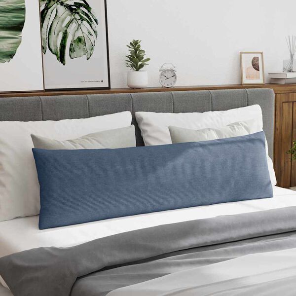 vidaXL Travesseiros de Sofá 2 pcs Azul 145 x 40 cm