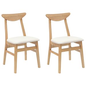 vidaXL Cadeiras de Jantar 2 pcs Natural 42 x 47,5 x 81 cm