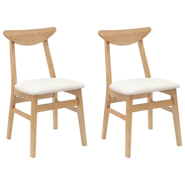 vidaXL Cadeiras de Jantar 2 pcs Natural 42 x 47,5 x 81 cm