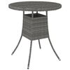 vidaXL Mesa para jardim 70x70x73 cm vime PE cinzento