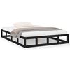 vidaXL Estrutura cama pequena casal 120x190 cm pinho maci&ccedil;o preto