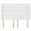 vidaXL Cabeceira cama c/ abas couro artificial 147x16x118/128cm branco