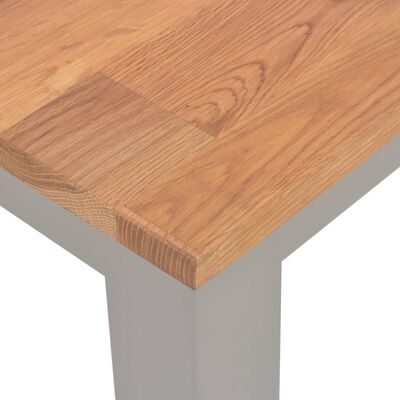 vidaXL Mesa de jantar 120x60x74 cm madeira de carvalho maciça
