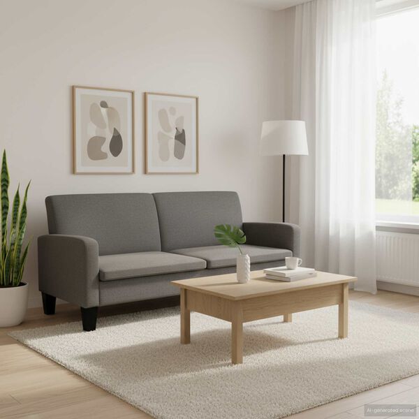 vidaXL Sofá de 3 lugares 180x65x76 cm cinzento-escuro