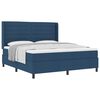 vidaXL Cama Box com almofada com cabeceira Azul 200 x 180 cm tecido