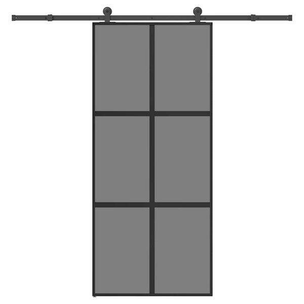 vidaXL Porta deslizante c/ conj. ferragens vidro temperado/alumínio