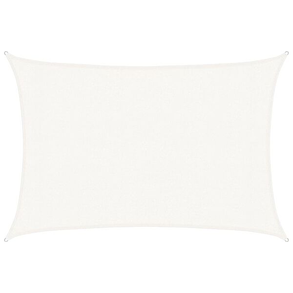 vidaXL Para-sol estilo vela 160 g/m&sup2; 3x5 m PEAD branco