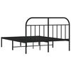 vidaXL Estrutura de cama com cabeceira 140x200 cm metal preto
