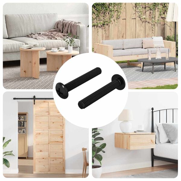 vidaXL Parafuso 2 pcs Prateado 5 x 30 mm Ferro