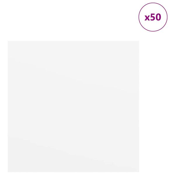 vidaXL Pain&eacute;is de Decora&ccedil;&atilde;o 50 pcs Branco 30 x 30 x 0,27 cm