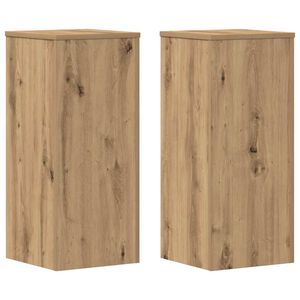vidaXL Suportes p/ plantas 2 pcs 30x30x70cm derivados de madeira