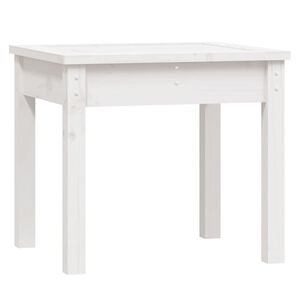 vidaXL Banco de jardim 50x44x45 cm madeira de pinho maci&ccedil;a branco