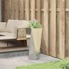 vidaXL Floreira Prateado 30 x 30 x 75 cm A&ccedil;o Galvanizado