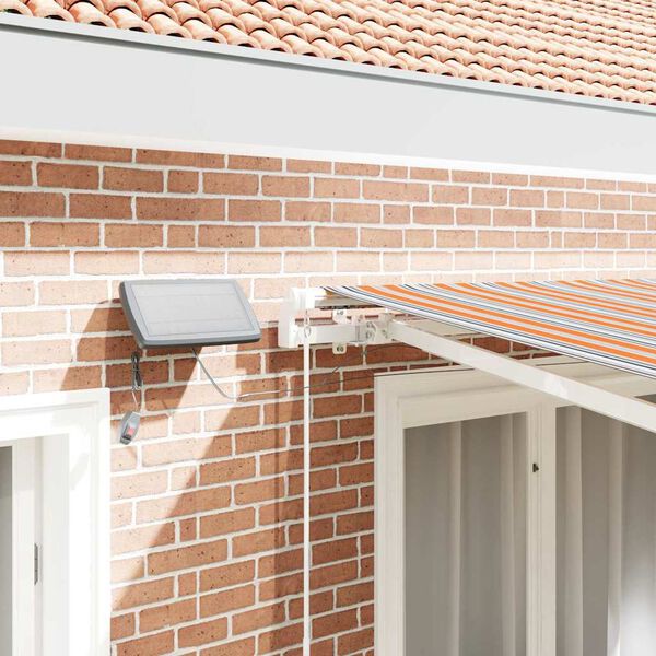 vidaXL Toldo Retr&aacute;til Manual Multicolor 350 x 250 cm Tecido e A&ccedil;o